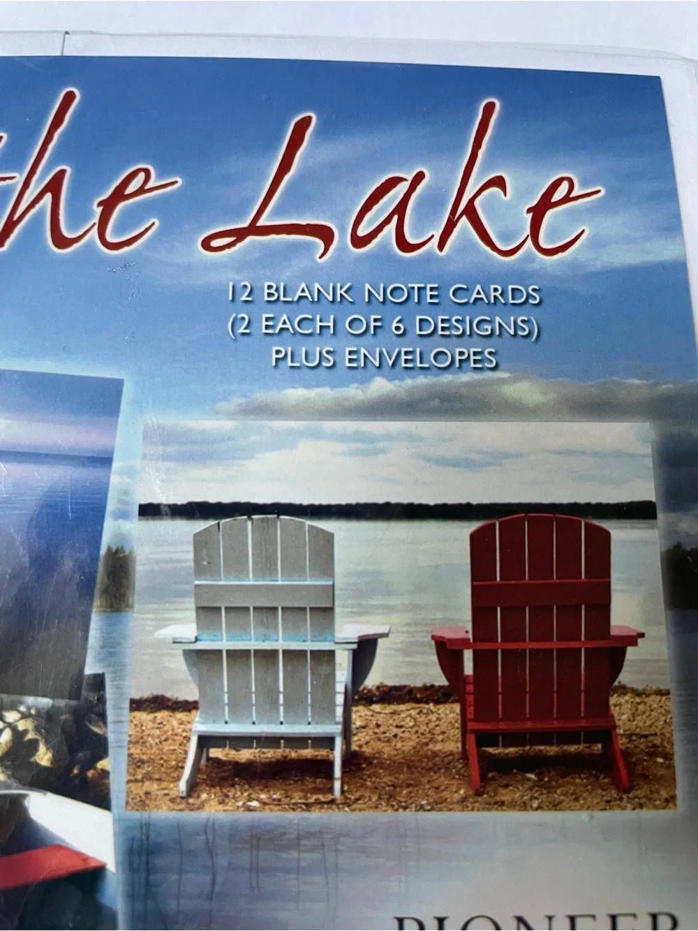 NWT Pioneer Escape to the Lake Blank note card Art.  Qty. 12 cards/envelopes
